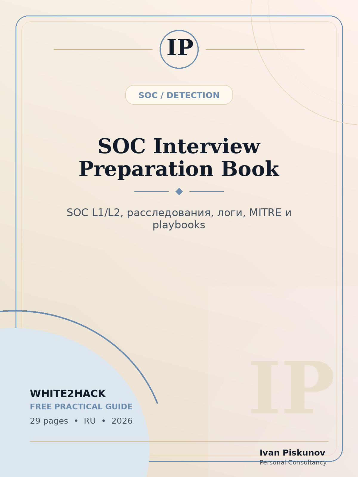 SOC Interview Preparation Book cover